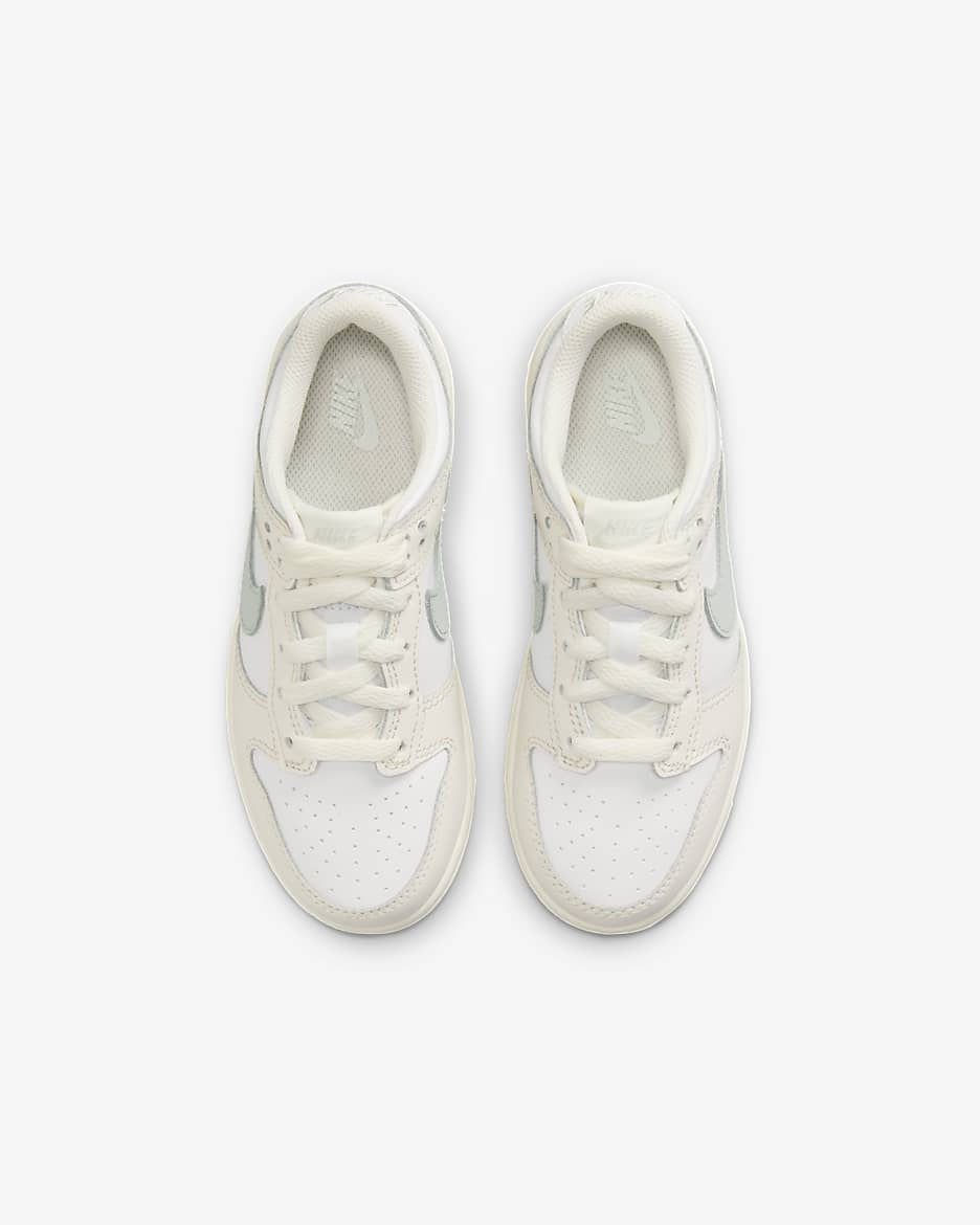 Nike Dunk Low Younger Kids' Shoes - White/Phantom/Light Silver