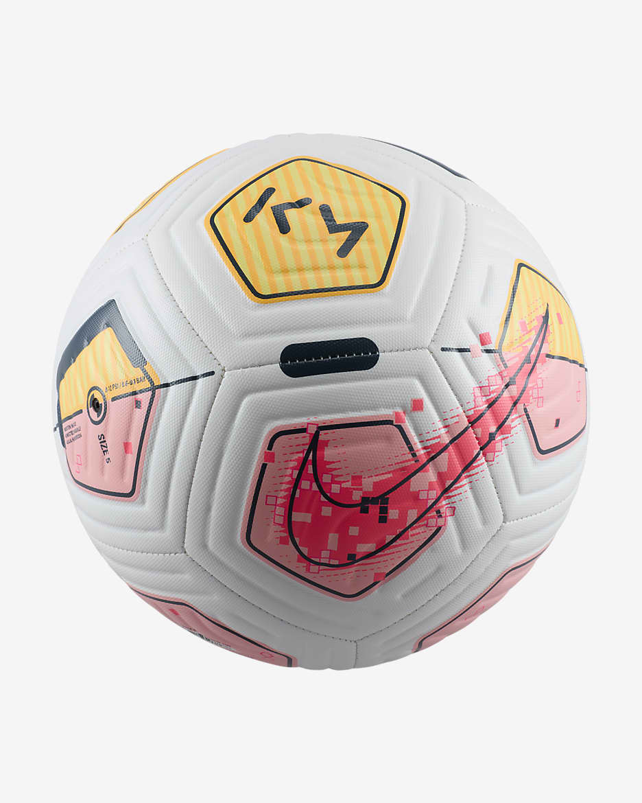 Ballon Nike Football Kylian Mbappé Academy - Blanc/Light Laser Orange/Hyper Pink