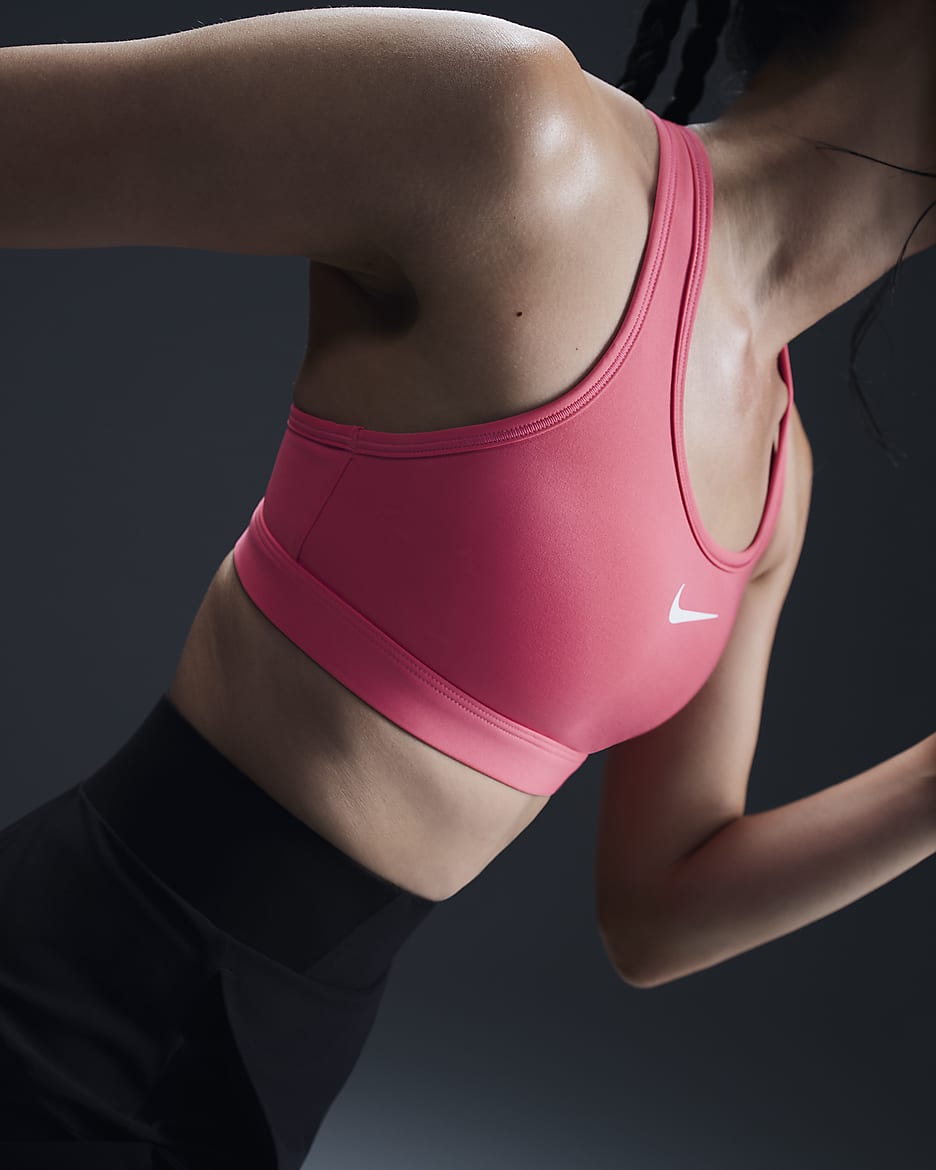 Nike Swoosh Medium-Support Women's Padded Sports Bra - Aster Pink/White