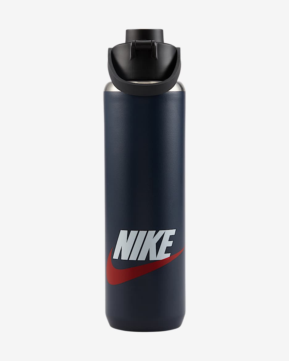 Nike Recharge Stainless Steel Chug Bottle (24 oz) - Black