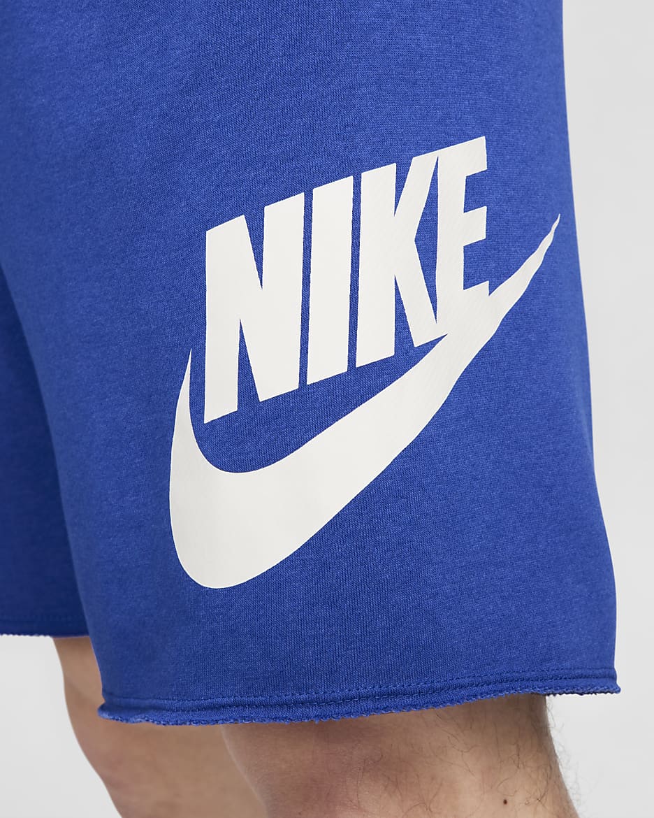 Nike Club Alumni Men's French Terry Shorts - Game Royal/White/White