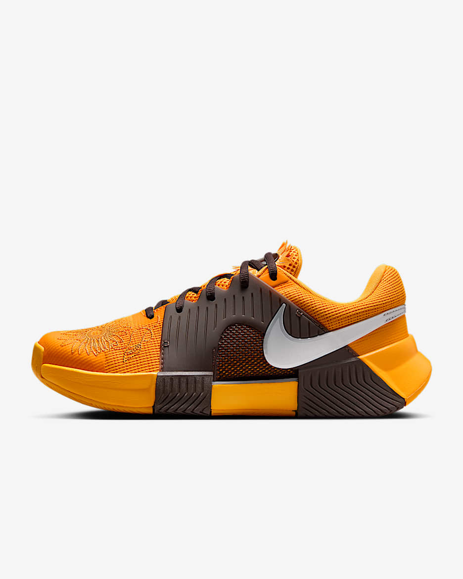 Nike GP Challenge 1 "Naomi Osaka" Women's Hard Court Tennis Shoes - Sundial/Baroque Brown/Metallic Silver