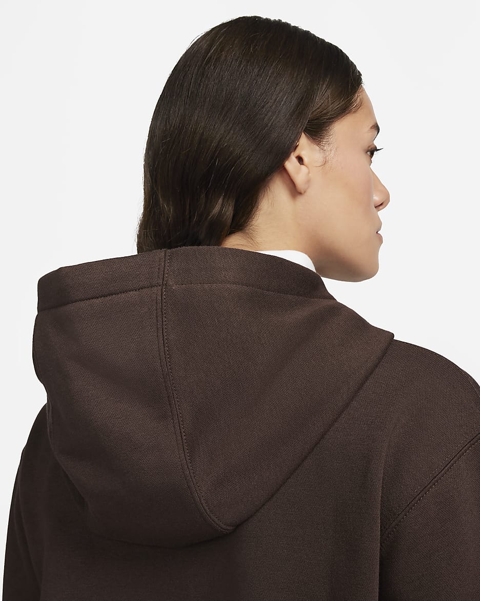 Nike Sportswear Club Fleece Hoodie - Baroque Brown/Baroque Brown/Weiß