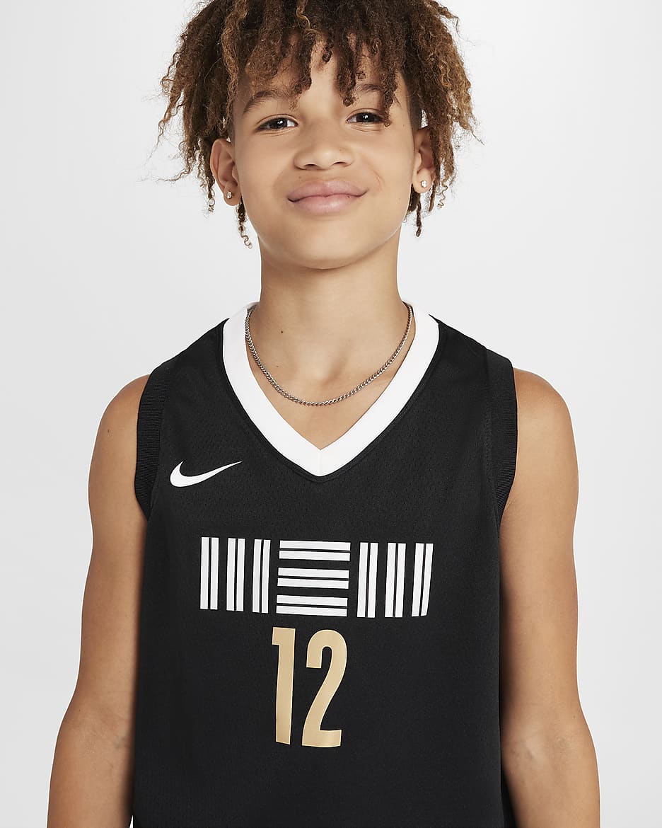 Ja Morant Memphis Grizzlies 2023/24 City Edition Older Kids' Nike Dri-FIT NBA Swingman Jersey - Black