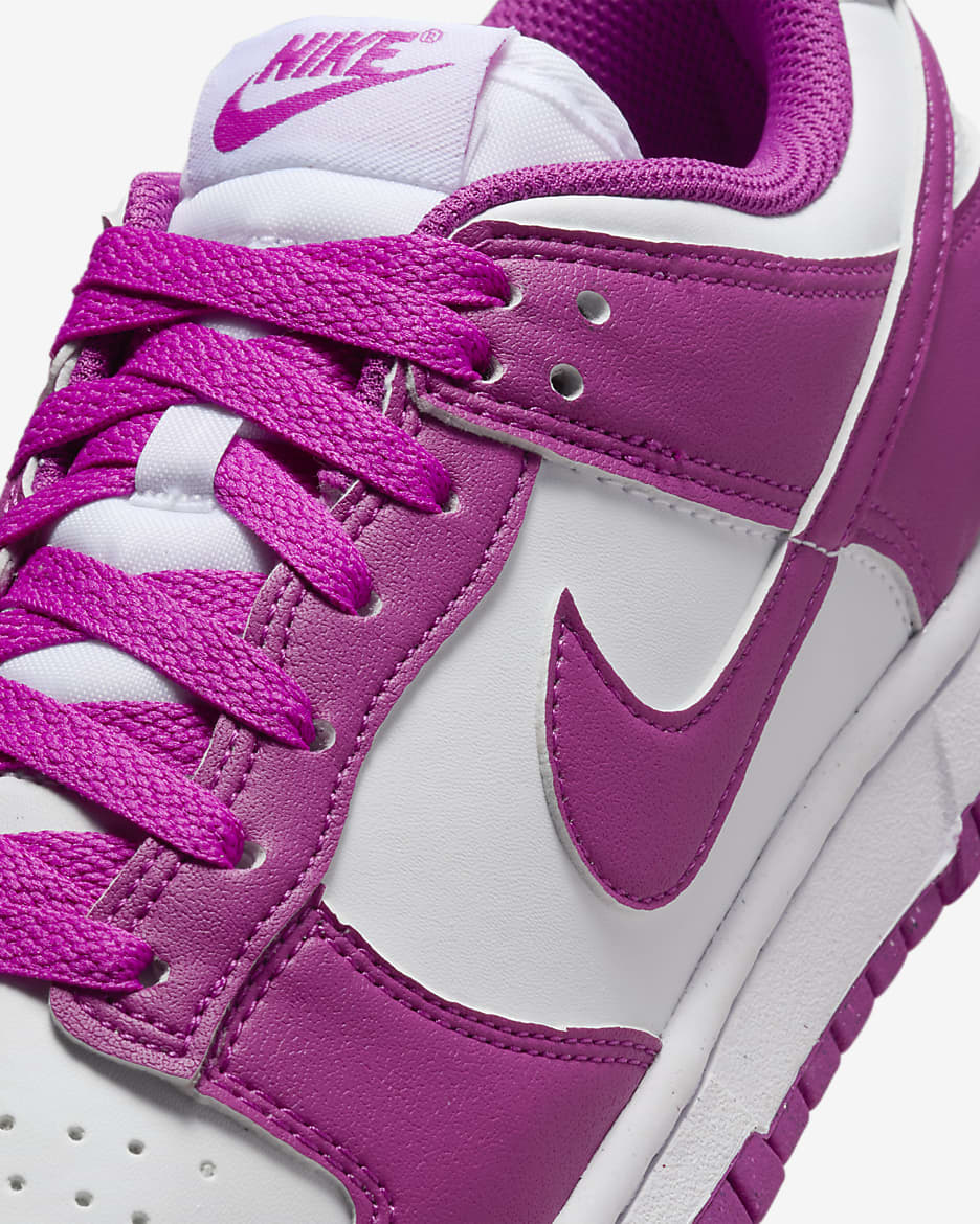 Buty damskie Nike Dunk Low - Biel/Hot Fuchsia