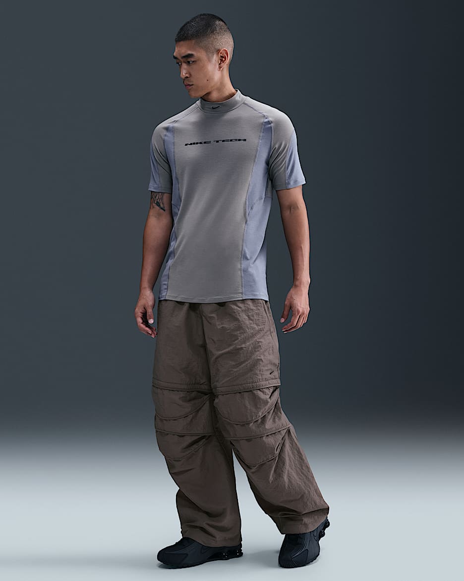 Nike Tech Men's Woven Convertible Oversized Trousers - Cave Stone/Cave Stone/Black