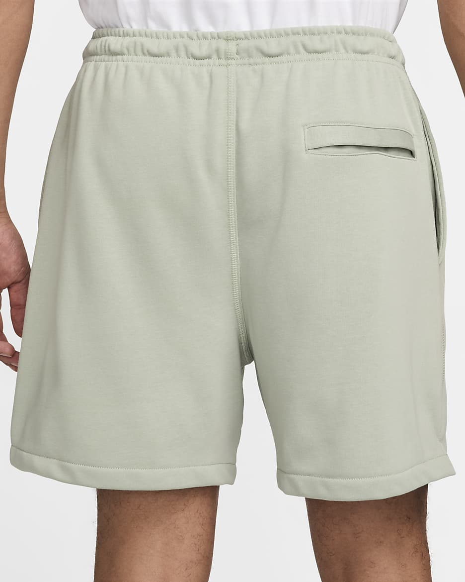 Short en molleton Flow Nike Club pour homme - Jade Horizon/Jade Horizon/Blanc