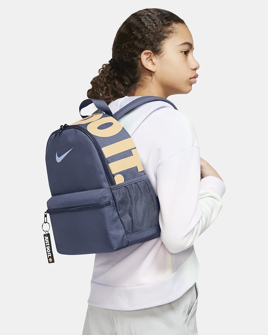 Nike Brasilia JDI Kids' Mini Backpack (11L) - Diffused Blue/Cobalt Bliss/Pale Vanilla