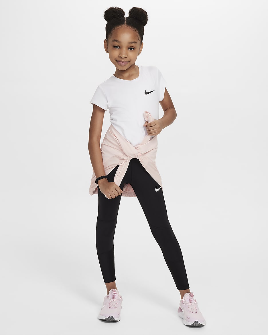 Leggings para niños talla pequeña Nike Dri-FIT Pro - Negro