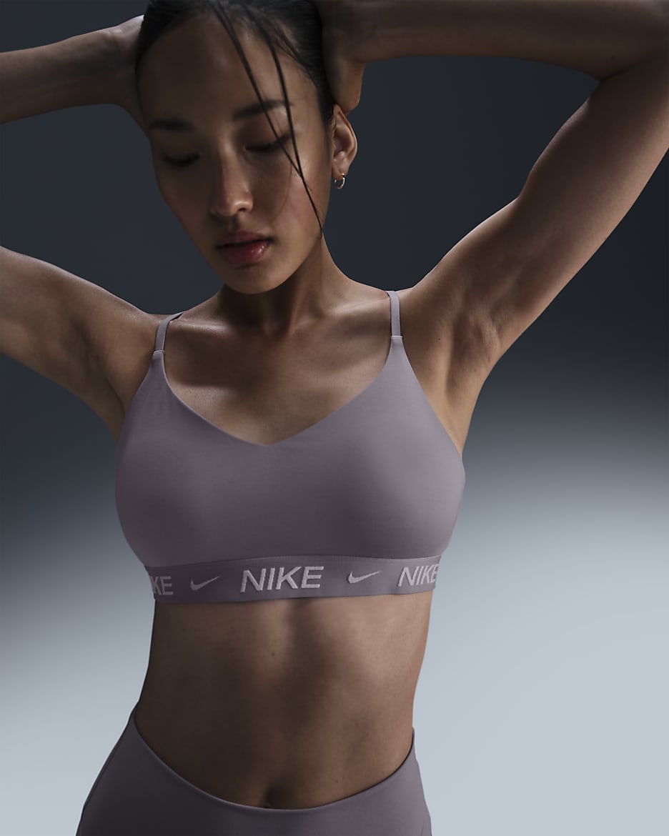 Nike Indy Light-Support Women's Padded Adjustable Sports Bra - Light Violet Ore