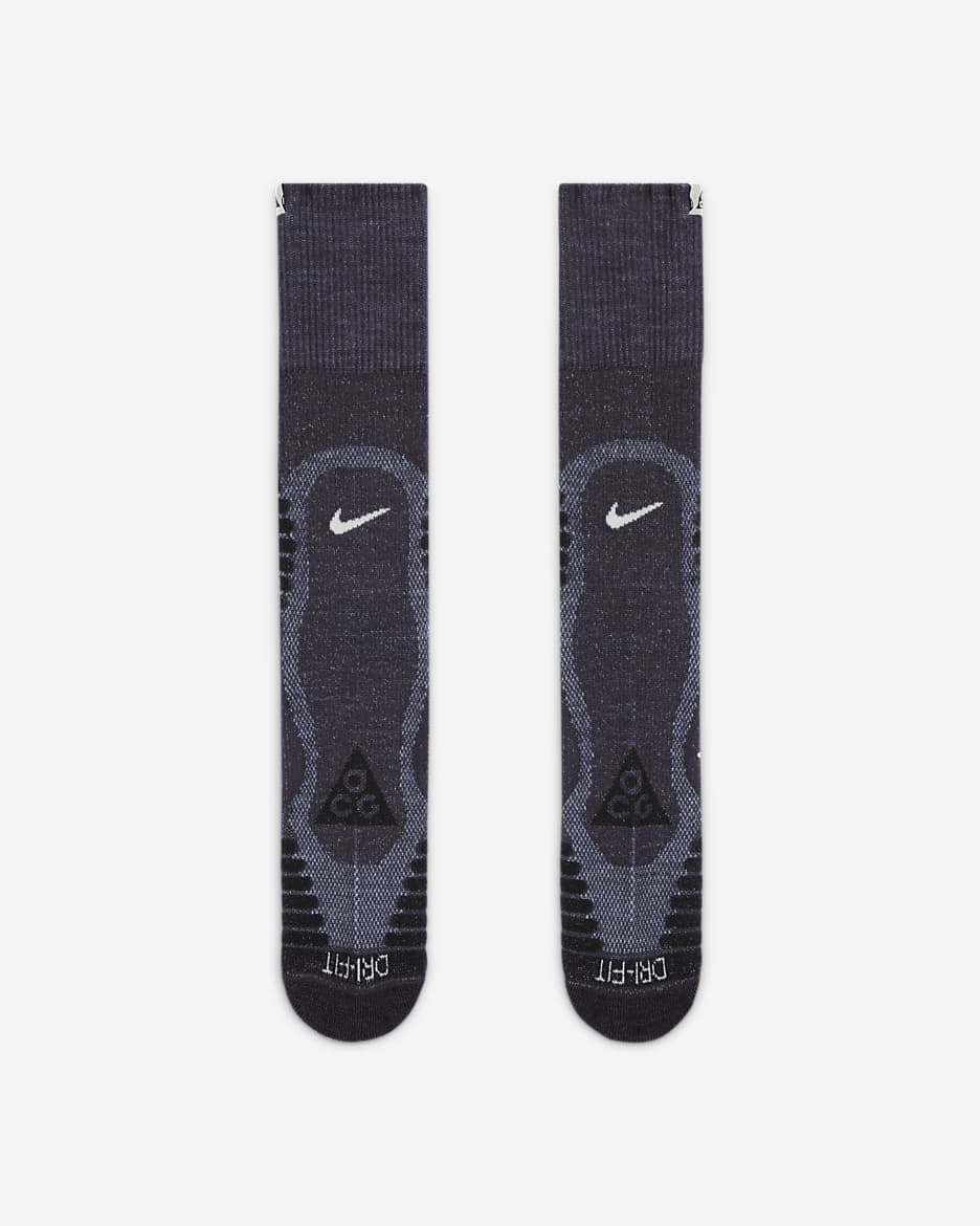 Chaussettes mi-mollet épaisses pour activités de plein air Nike ACG - Gridiron/Noir