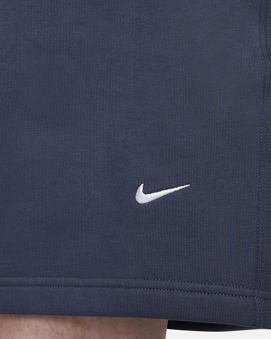 Shorts in fleece Nike Solo Swoosh – Uomo - Thunder Blue/Bianco