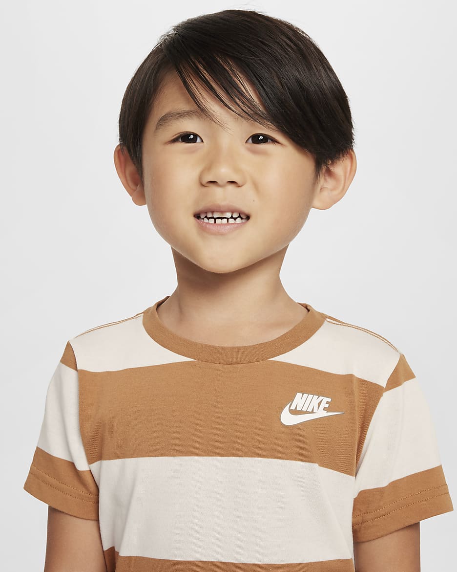 Nike Toddler Rugby Stripe T-Shirt - Flax