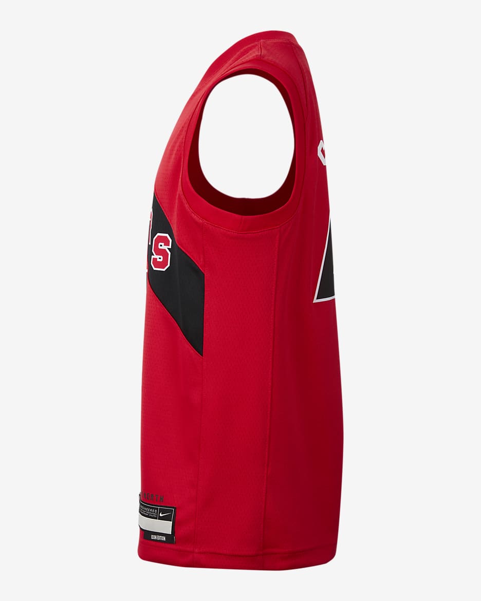 Pascal Siakam Toronto Raptors Icon Edition 2022/23 Swingman Nike NBA-jersey met Dri-FIT voor kids - University Red