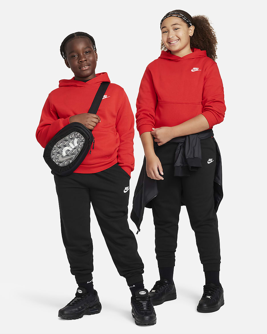 Nike Sportswear Club Fleece Jogger für ältere Kinder (erweiterte Größe) - Schwarz/Weiß