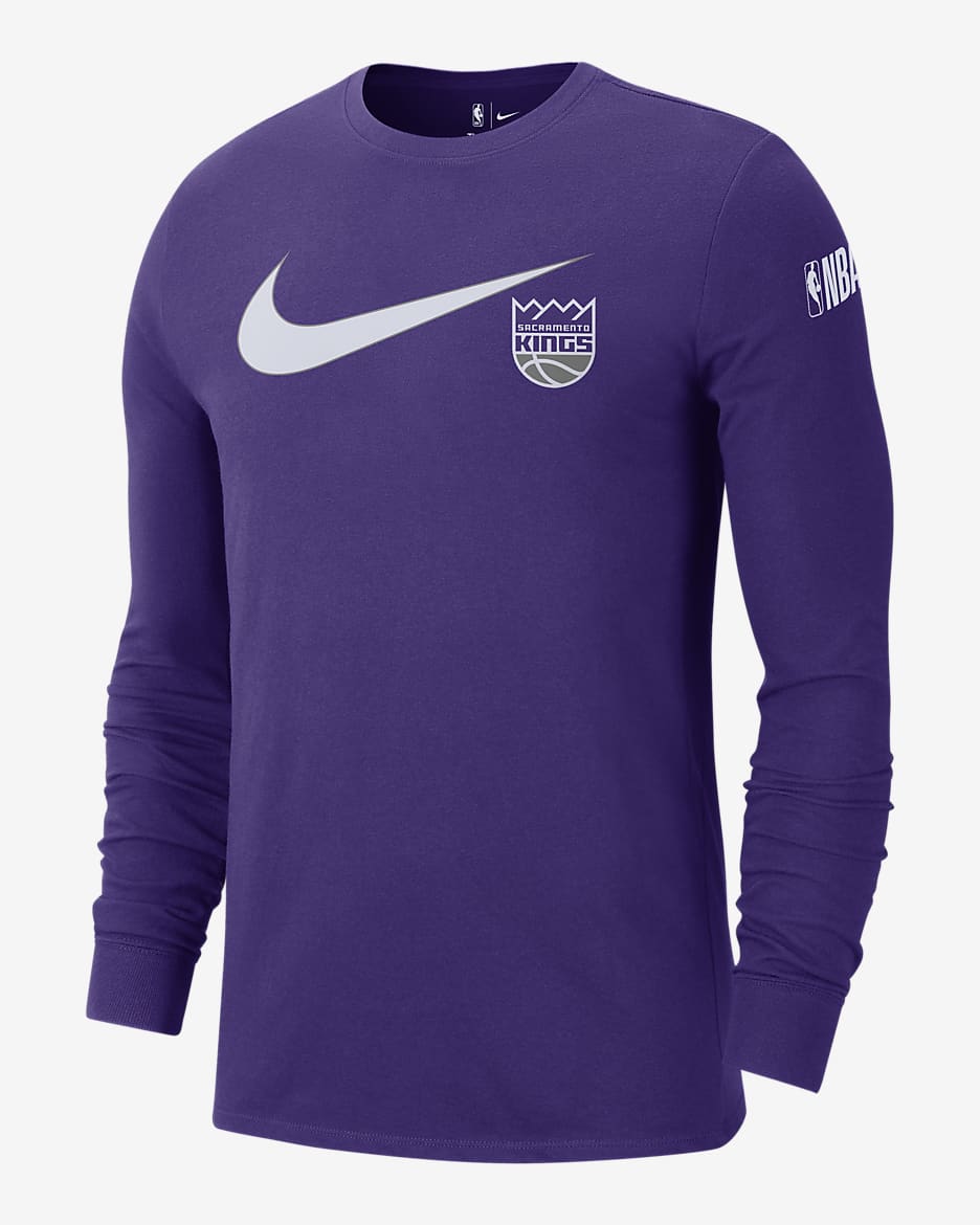 Sacramento Kings Swoosh Essential Men's Nike NBA Long-Sleeve T-Shirt - Field Purple