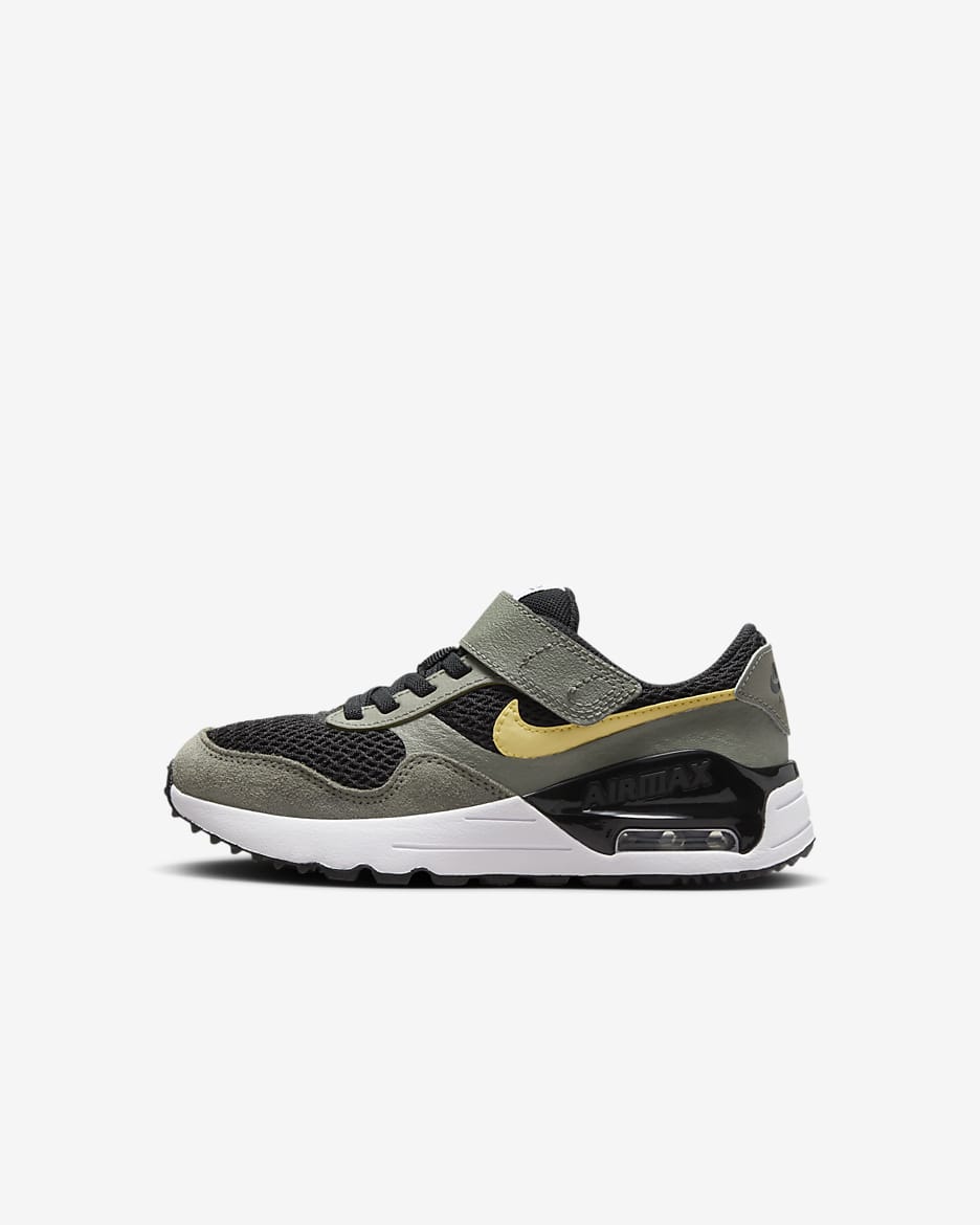 Nike Air Max SYSTM Younger Kids' Shoes - Black/Dark Stucco/Black/Saturn Gold