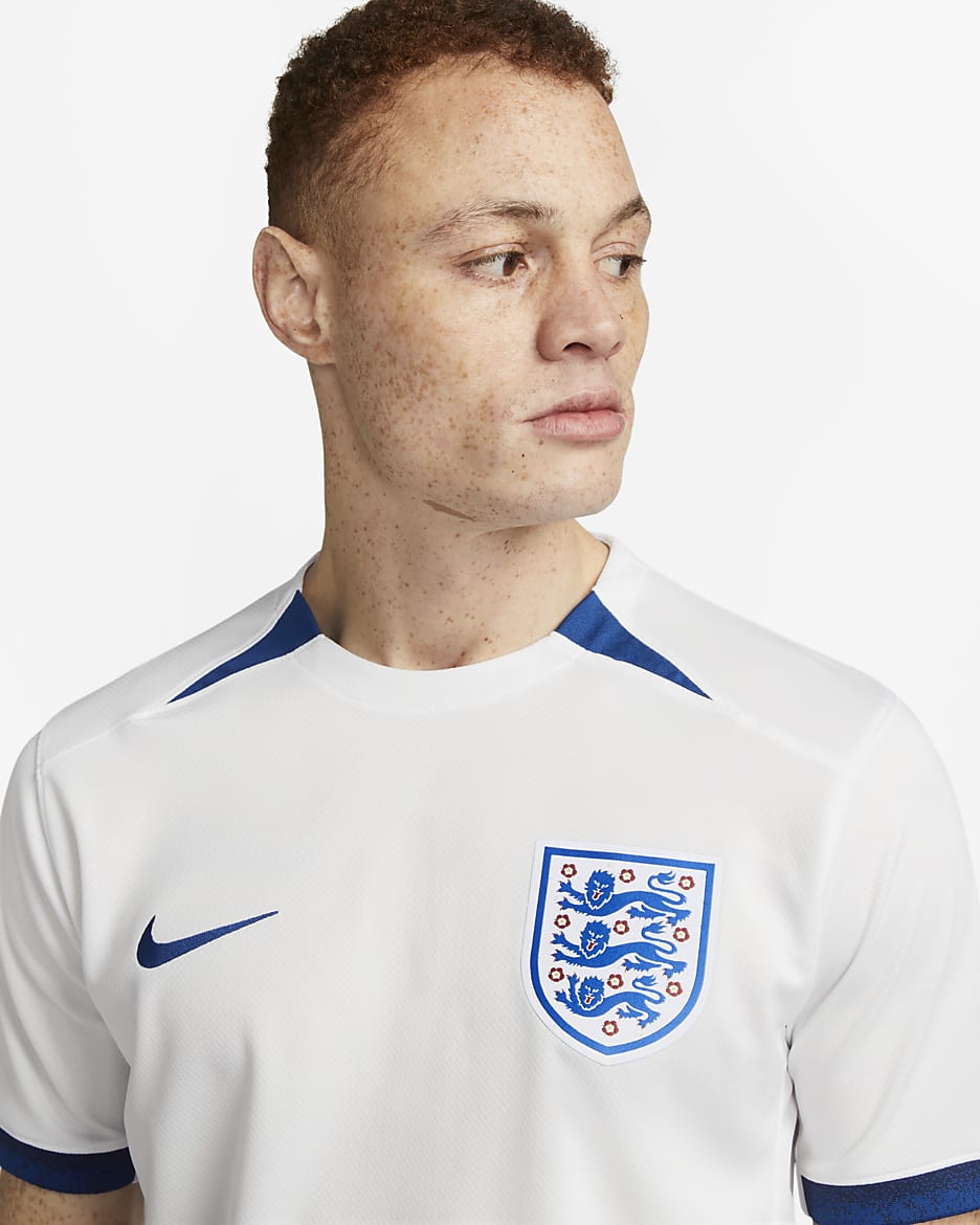 England 2023 Stadium 主場男款 Nike Dri-FIT 足球球衣 - Summit White/Gym Blue/Gym Blue