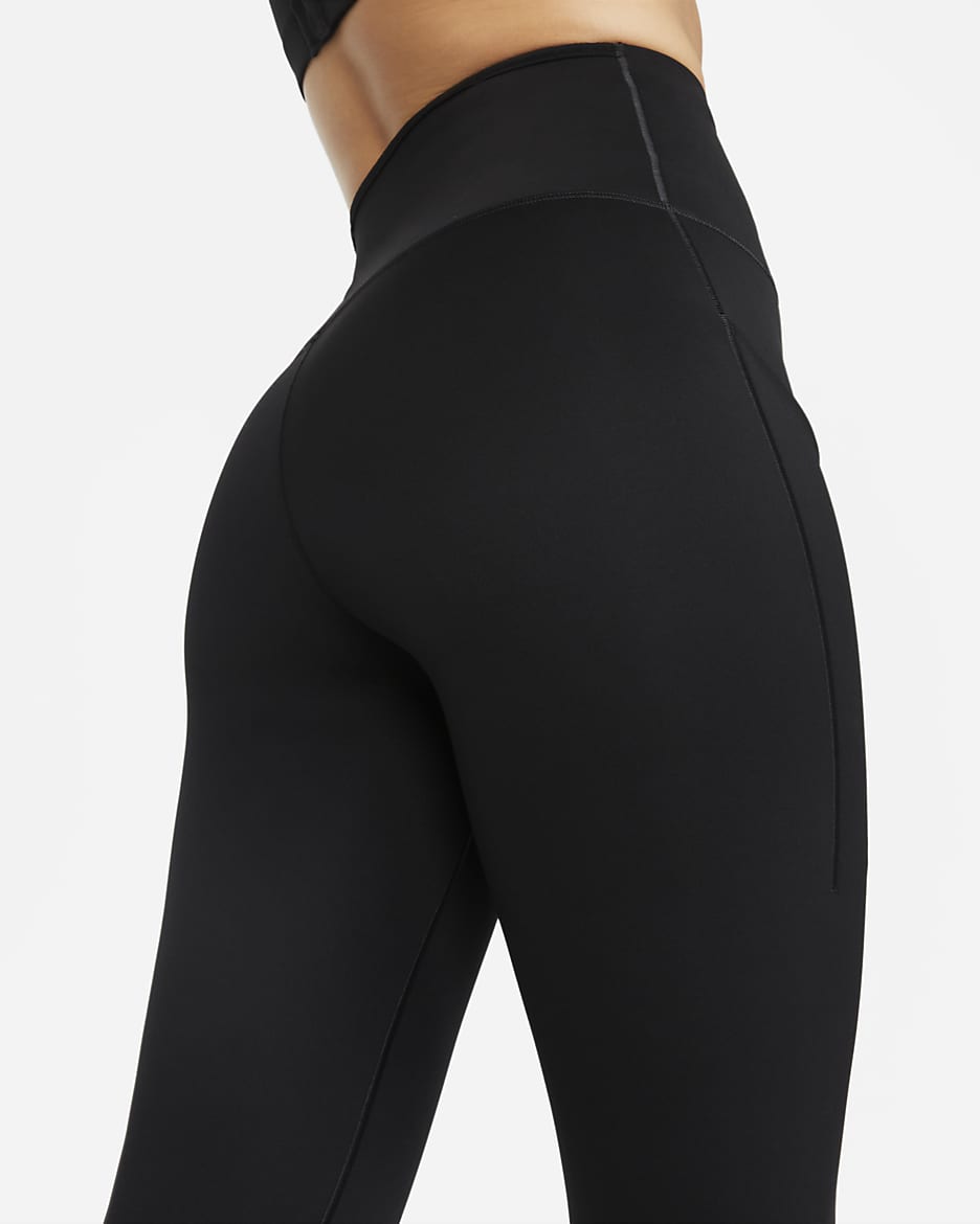 Nike Go Women's Firm-Support High-Waisted Leggings with Pockets - Black/Black