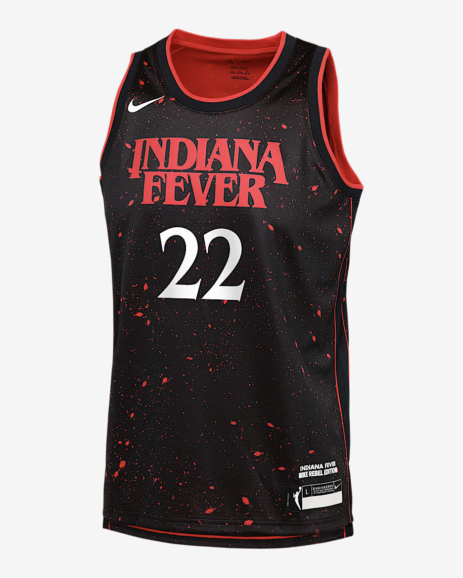 Caitlin Clark Indiana Fever x Stranger Things 2025 Rebel Edition Kids' Nike Dri-FIT WNBA Victory Jersey - Black