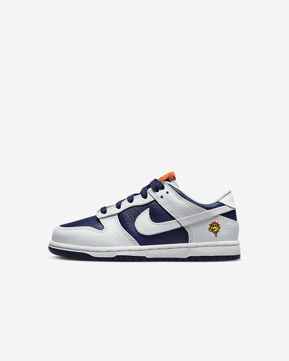 Nike Dunk 低筒小童鞋款 - Photon Dust/Midnight Navy/Blue Tint/白色
