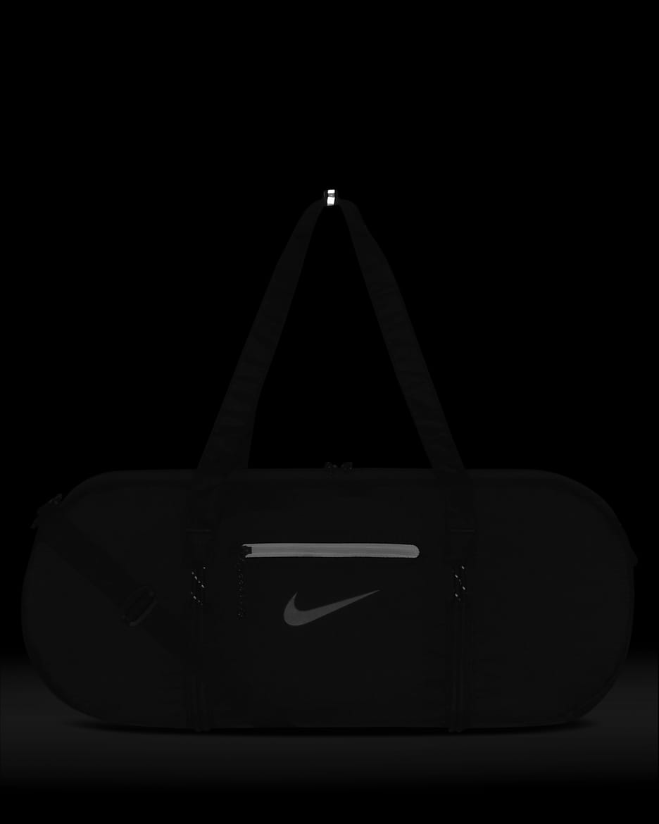 Nike Stash Duffel (21L) - Black/Black/White