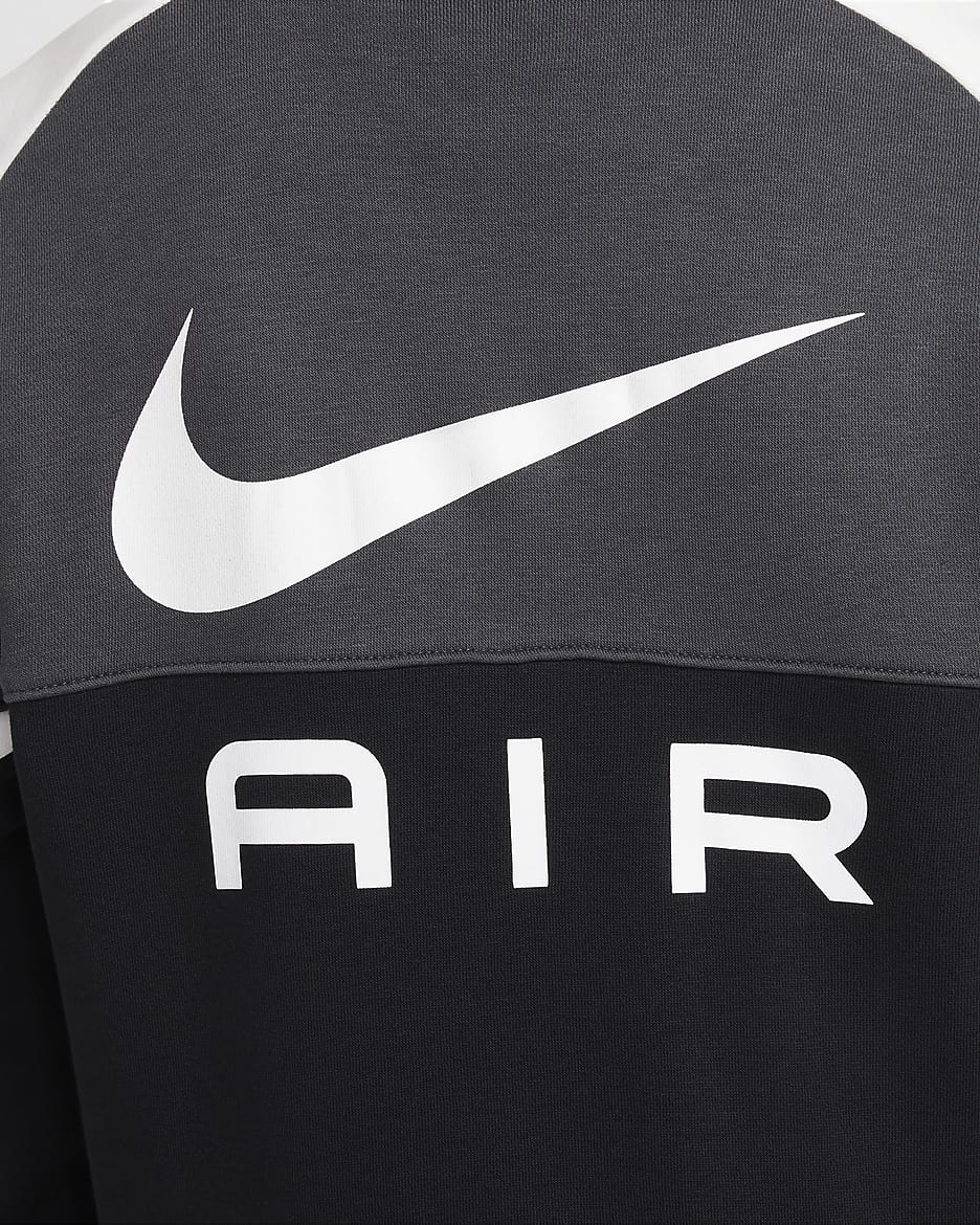 Sweatshirt de gola redonda Nike Air Júnior - Preto/Anthracite/Branco/Branco