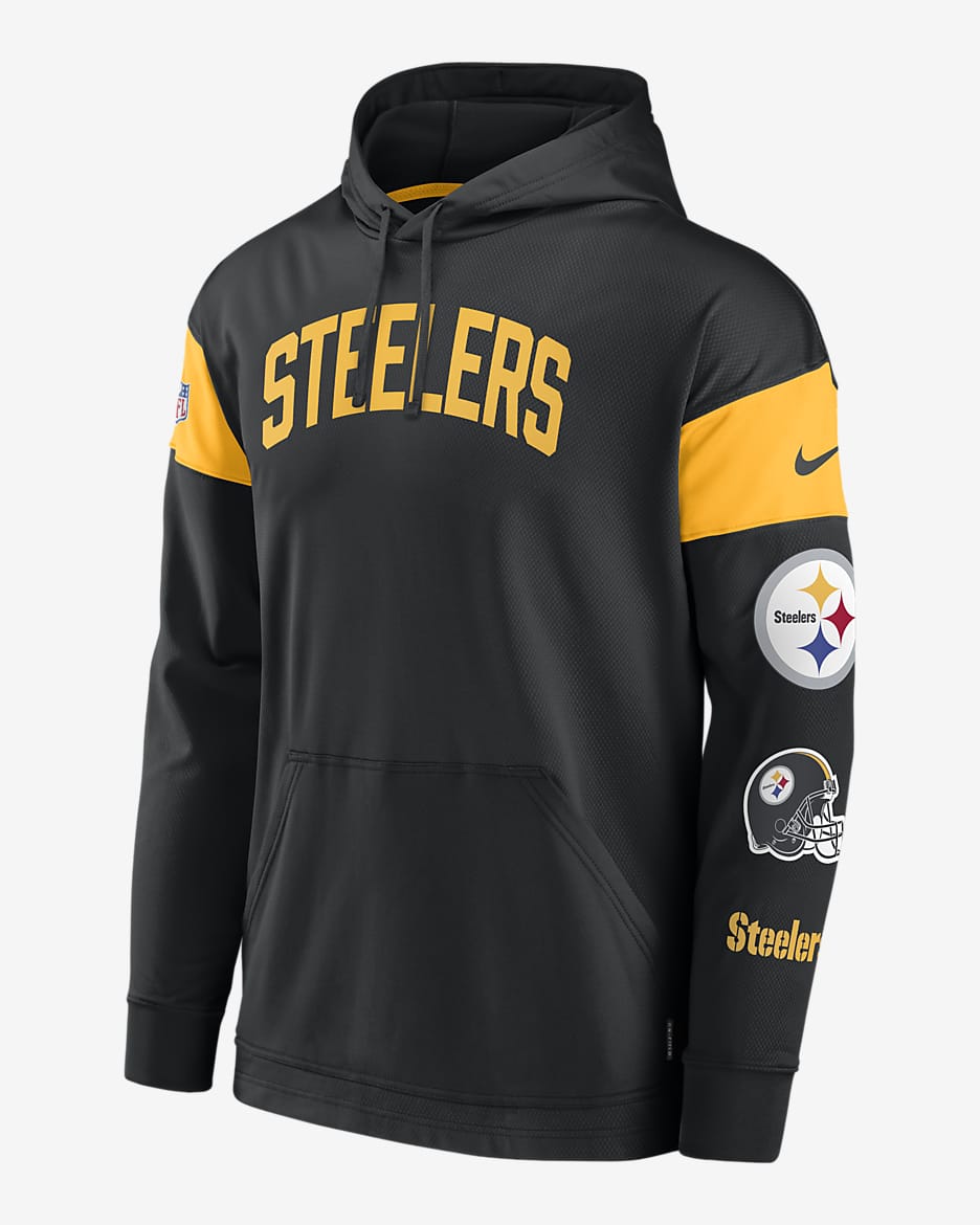 Sudadera con gorro sin cierre para hombre Nike Dri-FIT Athletic Arch Jersey (NFL Pittsburgh Steelers) - Negro/Oro