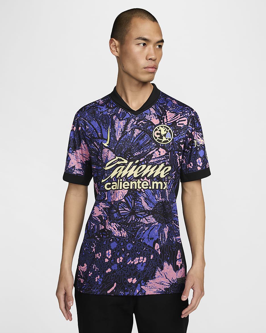 Jersey de fútbol Nike Dri-FIT Replica para hombre Club América 2024/25 Stadium Third - Azul medio/Azul medio/Negro/Chifón limón