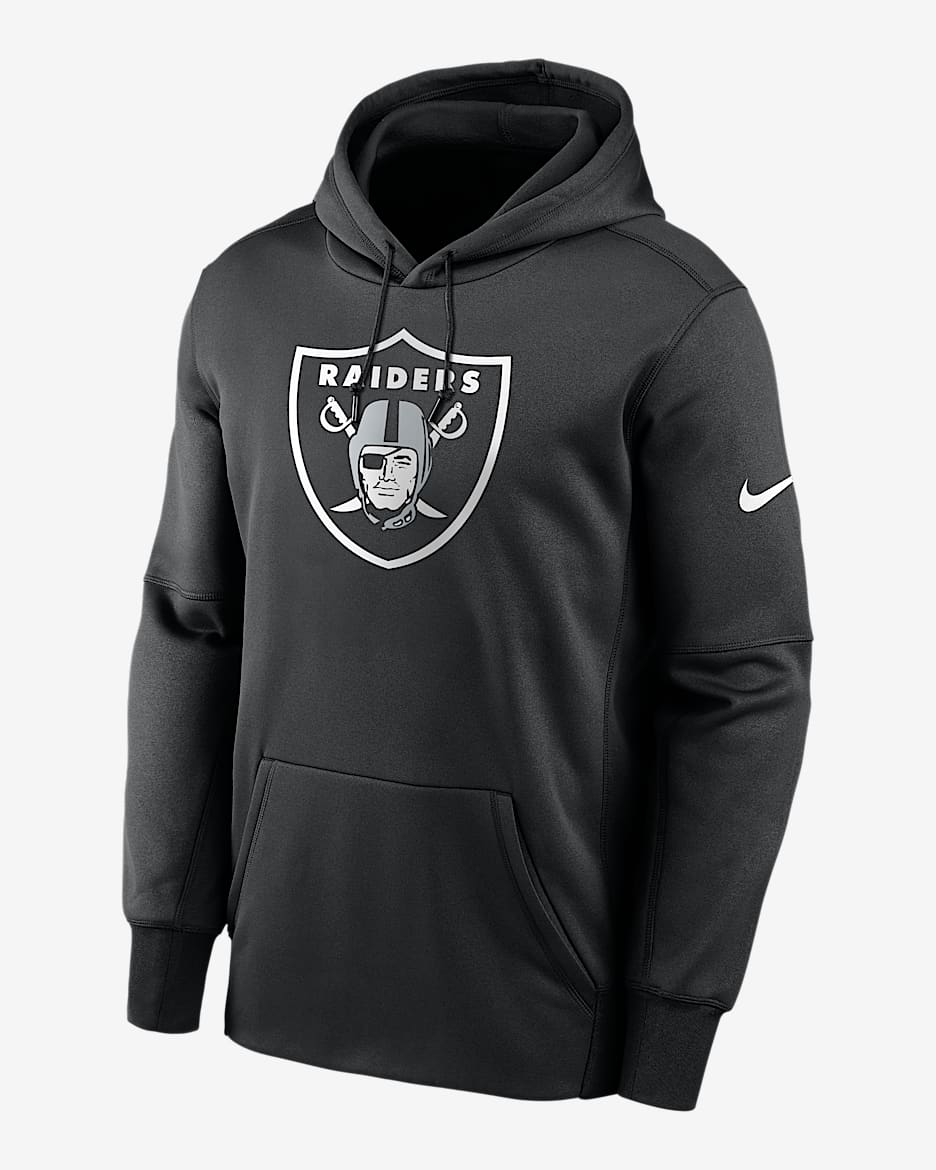 Nike Therma Prime Logo (NFL Las Vegas Raiders) Men's Pullover Hoodie - Black