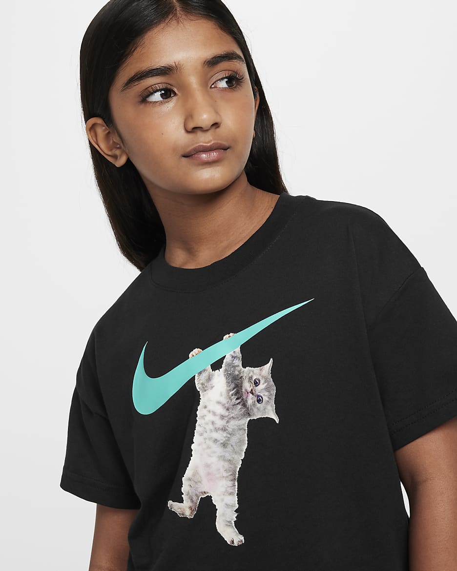 Nike Sportswear Big Kids' (Girls') T-Shirt - Black