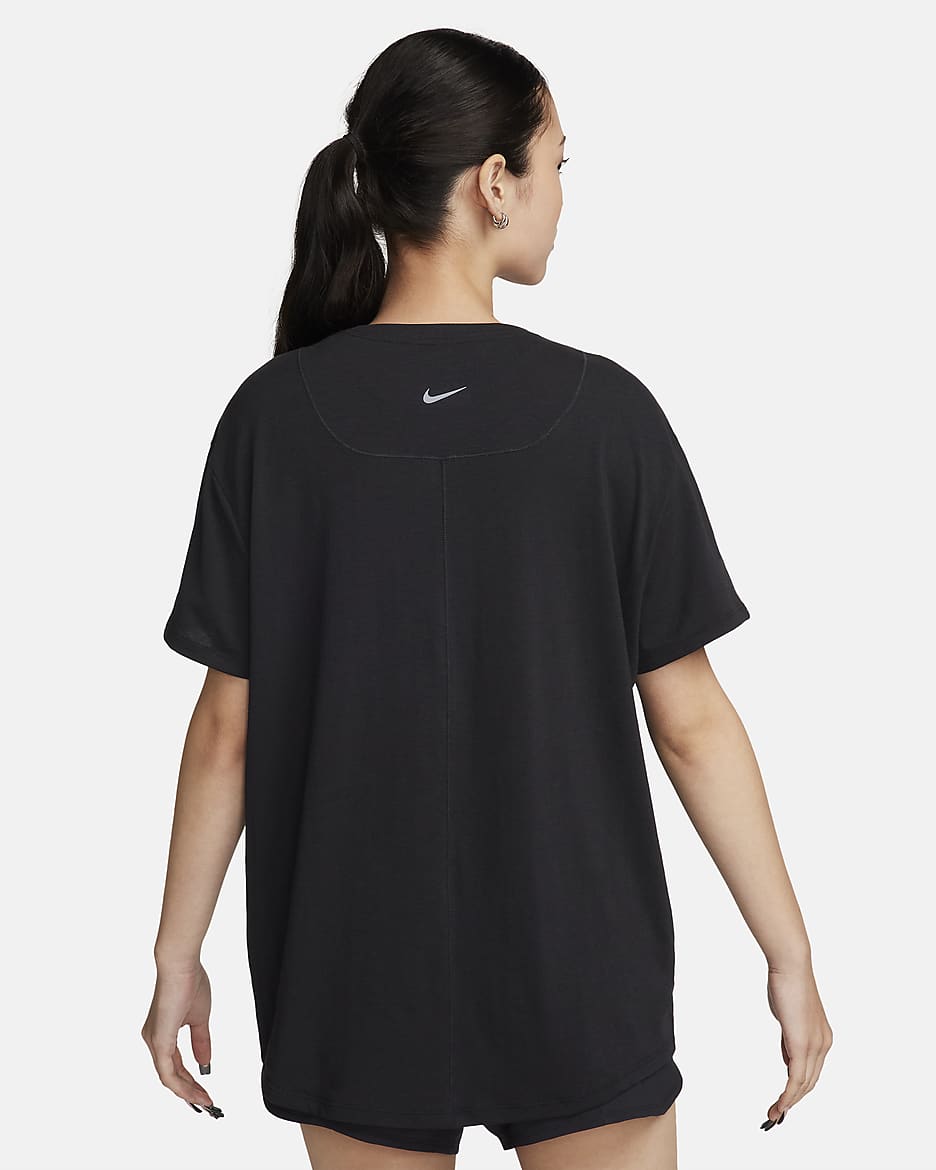 Nike One Relaxed Women's Dri-FIT Short-Sleeve Top - Black/Black