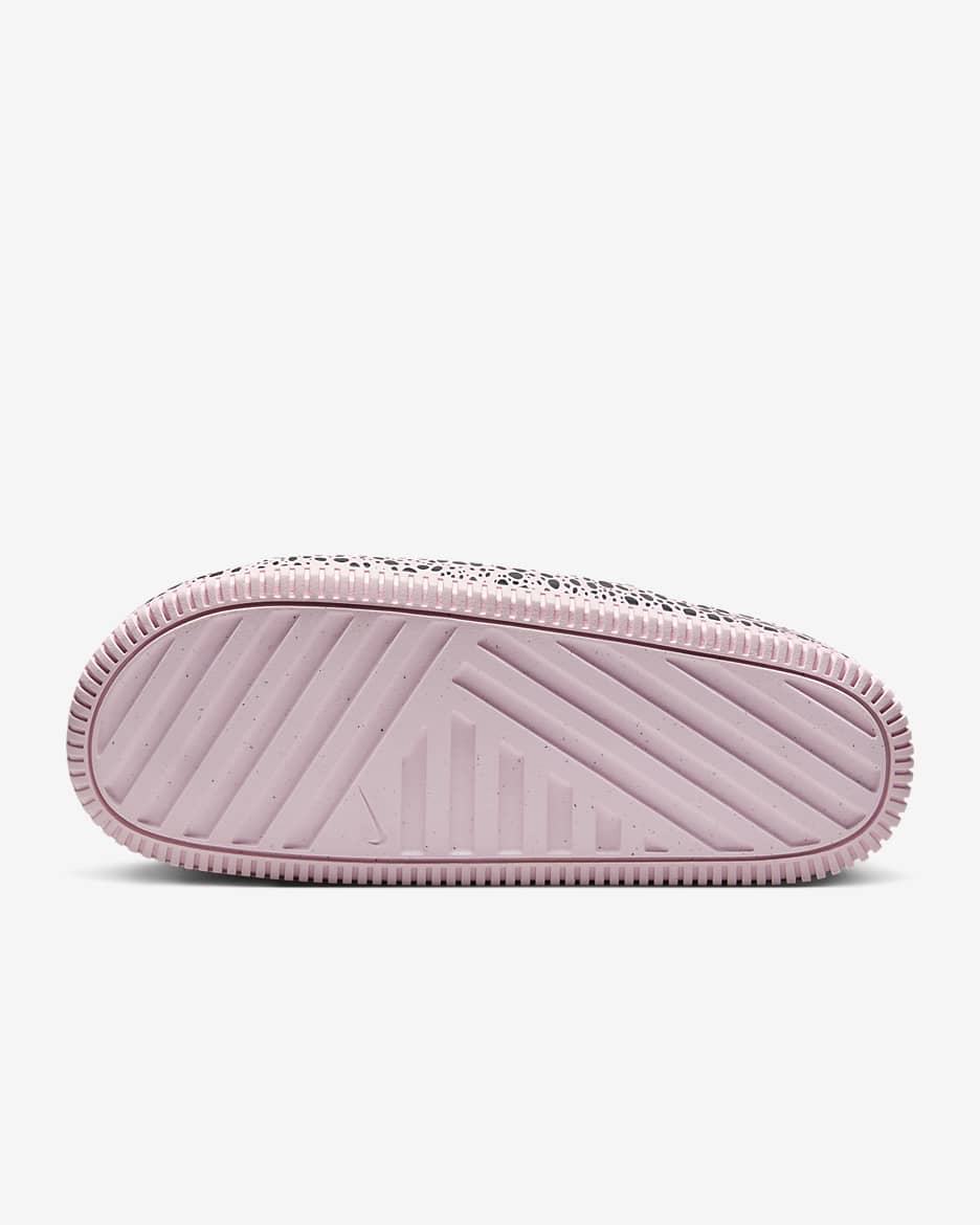 Nike Calm Damen-Slides - Pink Foam/Red Stardust/Schwarz