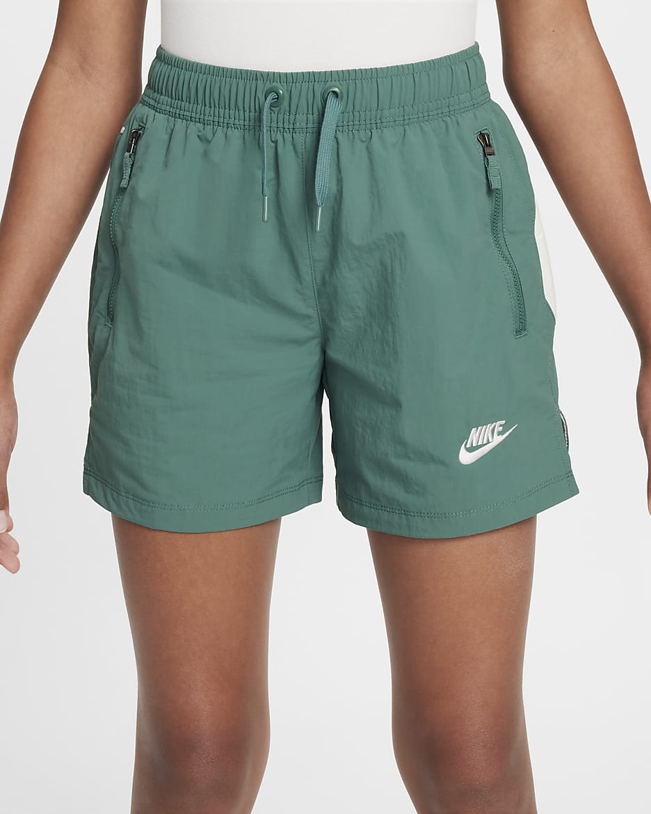 Nike Sportswear Amplify Older Kids' Woven Shorts - Bicoastal/Sail/White