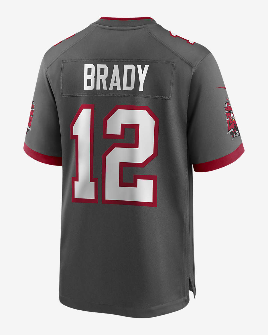 NFL Tampa Bay Buccaneers (Tom Brady) Men's Game Jersey - Deep Pewter