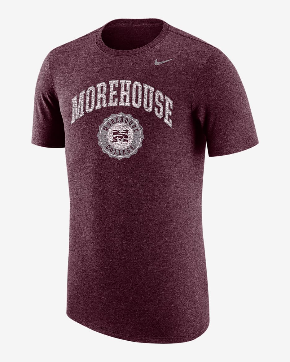 Nike College (Morehouse) Men's T-Shirt - Deep Maroon Heather