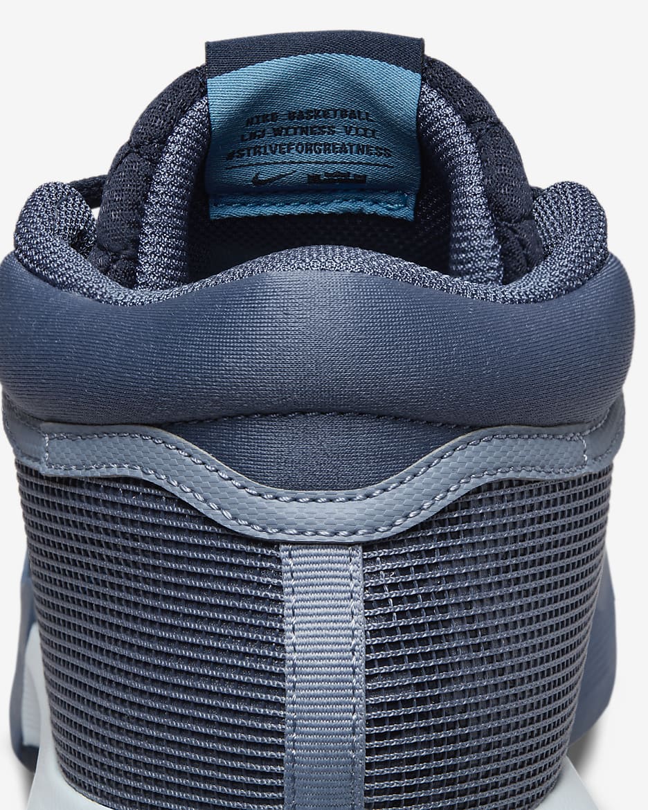 LeBron Witness 8 Basketball Shoes - Ashen Slate/Diffused Blue/University Blue/White