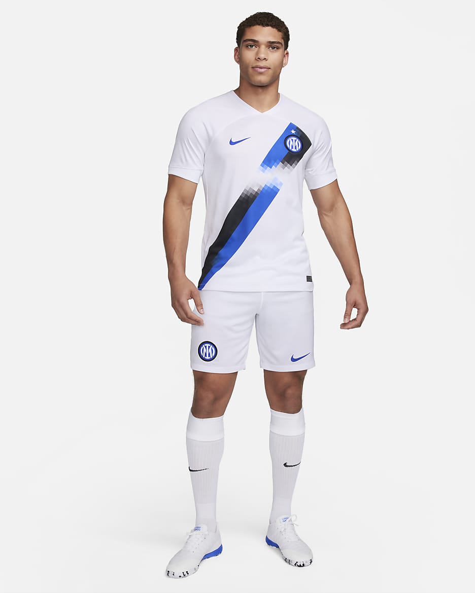 Jersey de fútbol Nike Dri-FIT del Inter de Milán visitante 2023/24 Stadium para hombre - Blanco/Azul Lyon