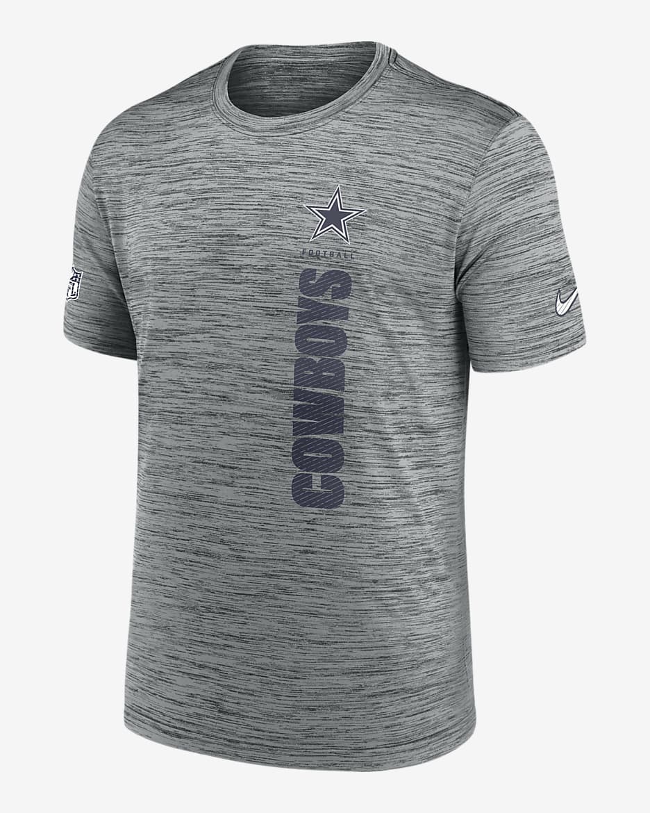 Dallas Cowboys Sideline Velocity Men's Nike Dri-FIT NFL T-Shirt - Grey Heather