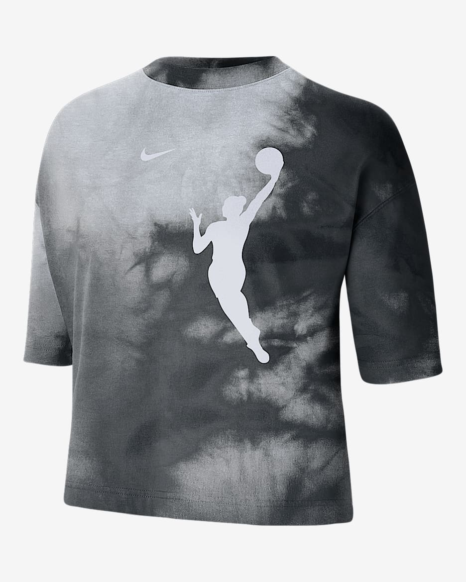 Playera de cuello redondo Nike de la WNBA de corte cuadrado para mujer Team 13 - Negro
