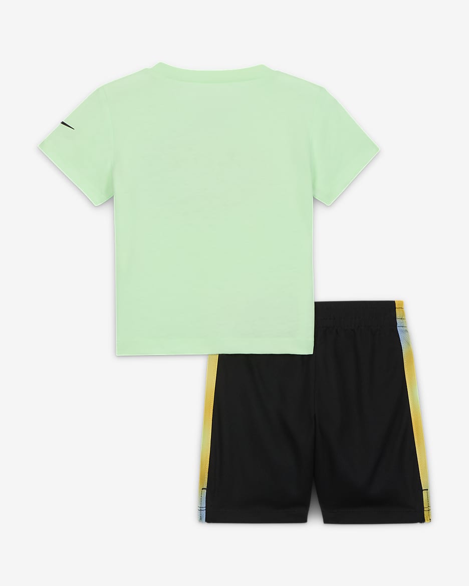 Nike Hazy Rays Shorts-Set für Babys (12–24 M) - Schwarz