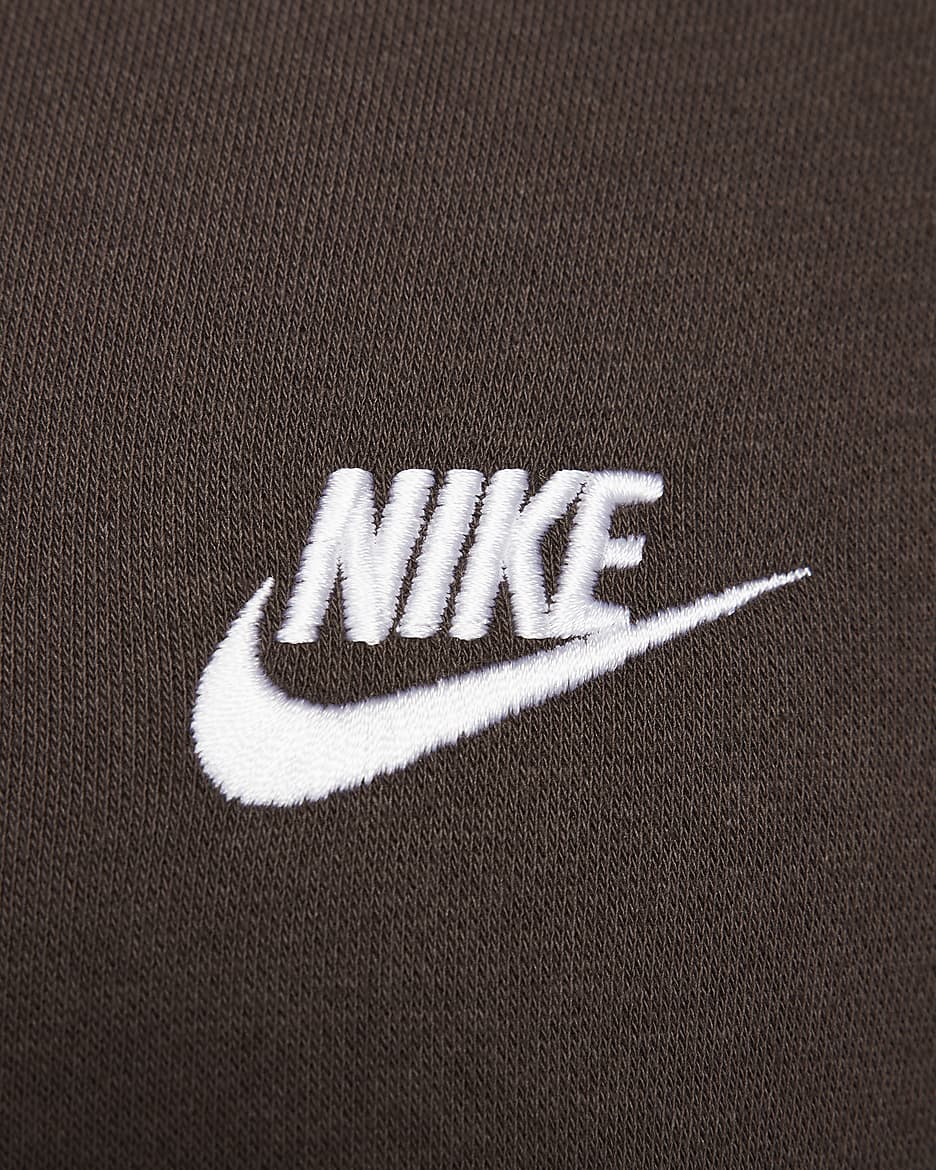 Nike Sportswear Club Fleece Hoodie - Baroque Brown/Baroque Brown/Weiß