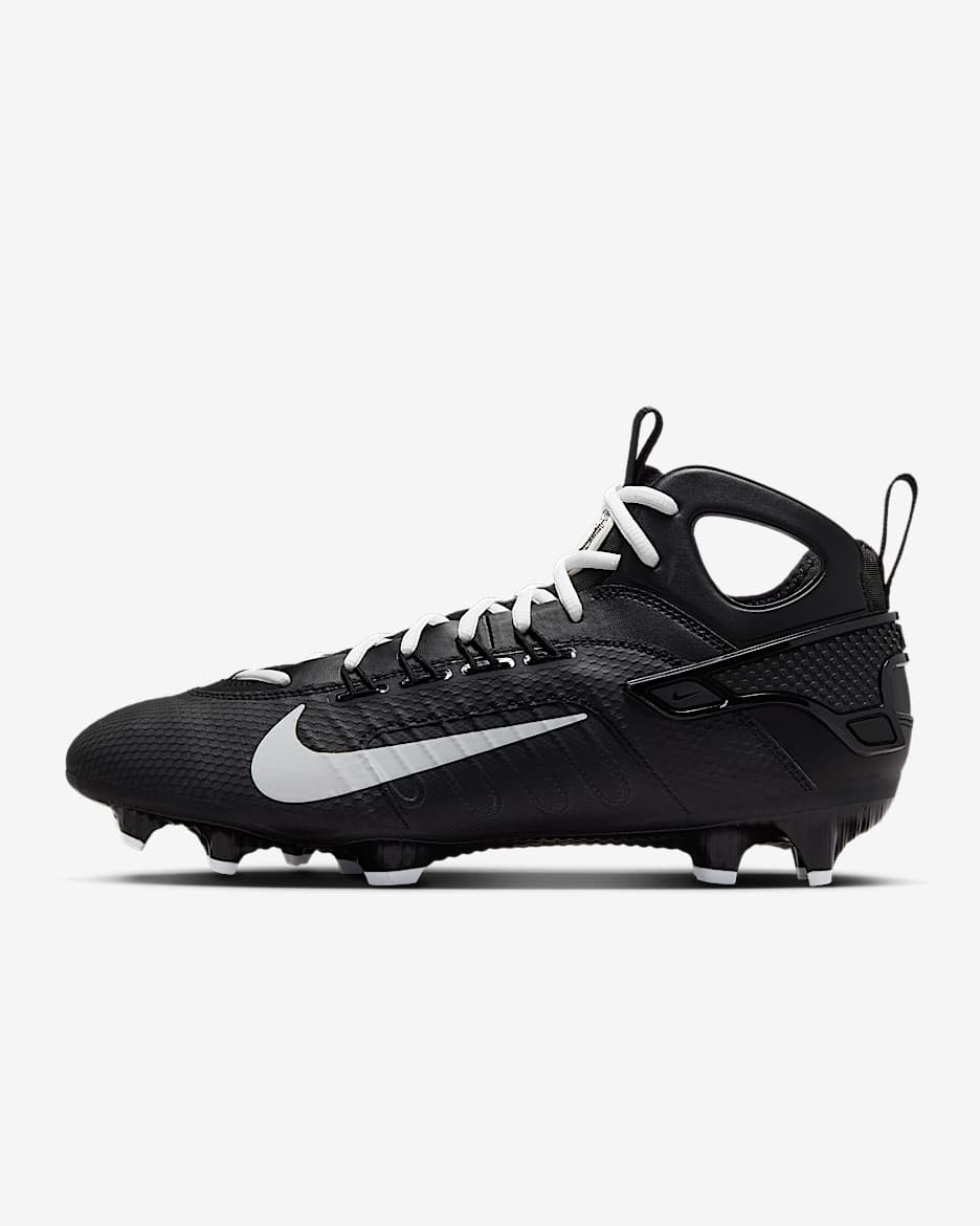 Nike Huarache 9 Elite LAX Lacrosse Cleats - Black/White/White