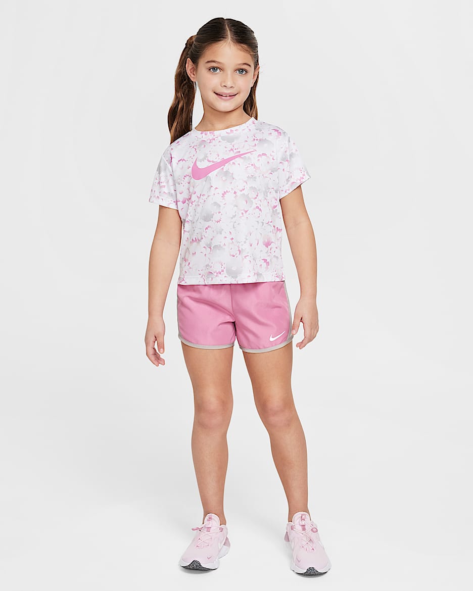 Conjunto de 2 piezas Tempo en colores contrastantes para niños talla pequeña Nike Flow-Ral - Flamenco mágico