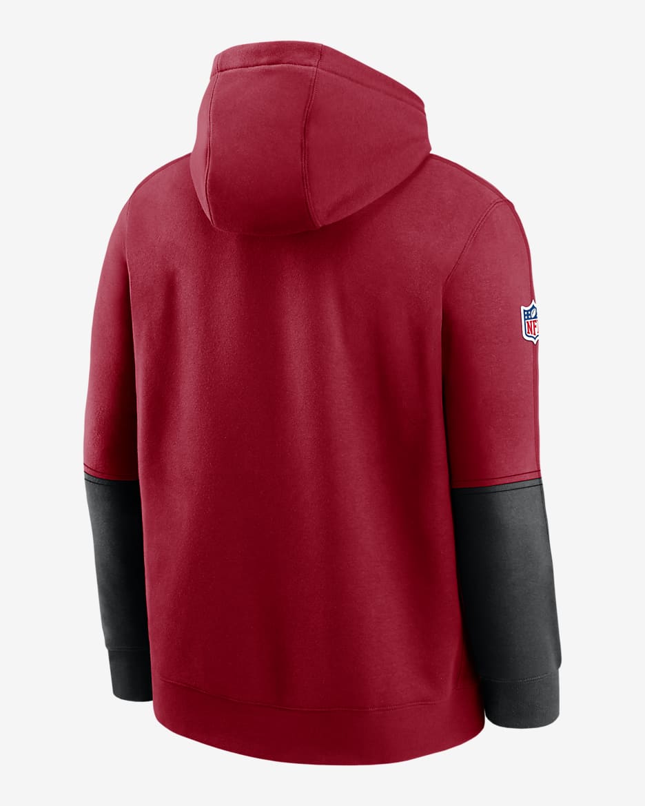 San Francisco 49ers Sideline Team Issue Club Men's Nike NFL Pullover Hoodie - Red