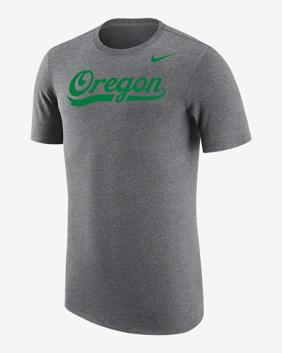 Oregon Men's Nike College T-Shirt - Dark Grey Heather