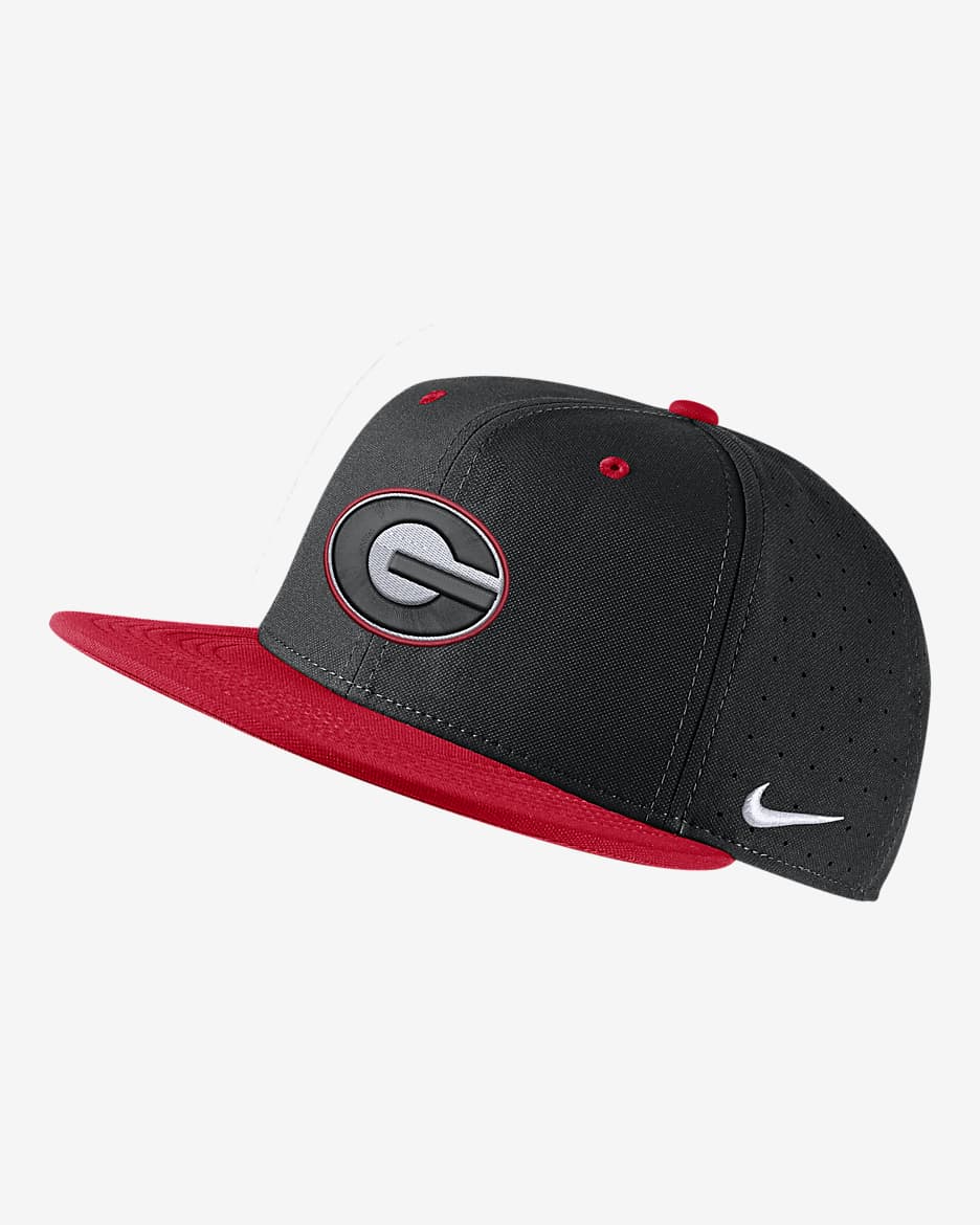 Gorra de béisbol sin cierre regulable Nike College Georgia - Negro