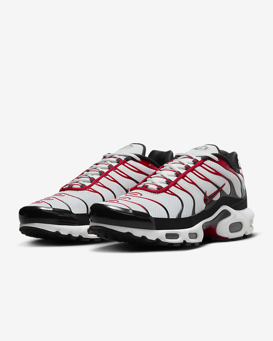 Chaussure Nike Air Max Plus pour homme - Pure Platinum/Noir/Blanc/University Red