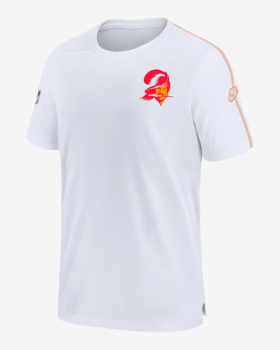 Playera Nike Dri-FIT de la NFL para hombre Tampa Bay Buccaneers Sideline Coach - Blanco