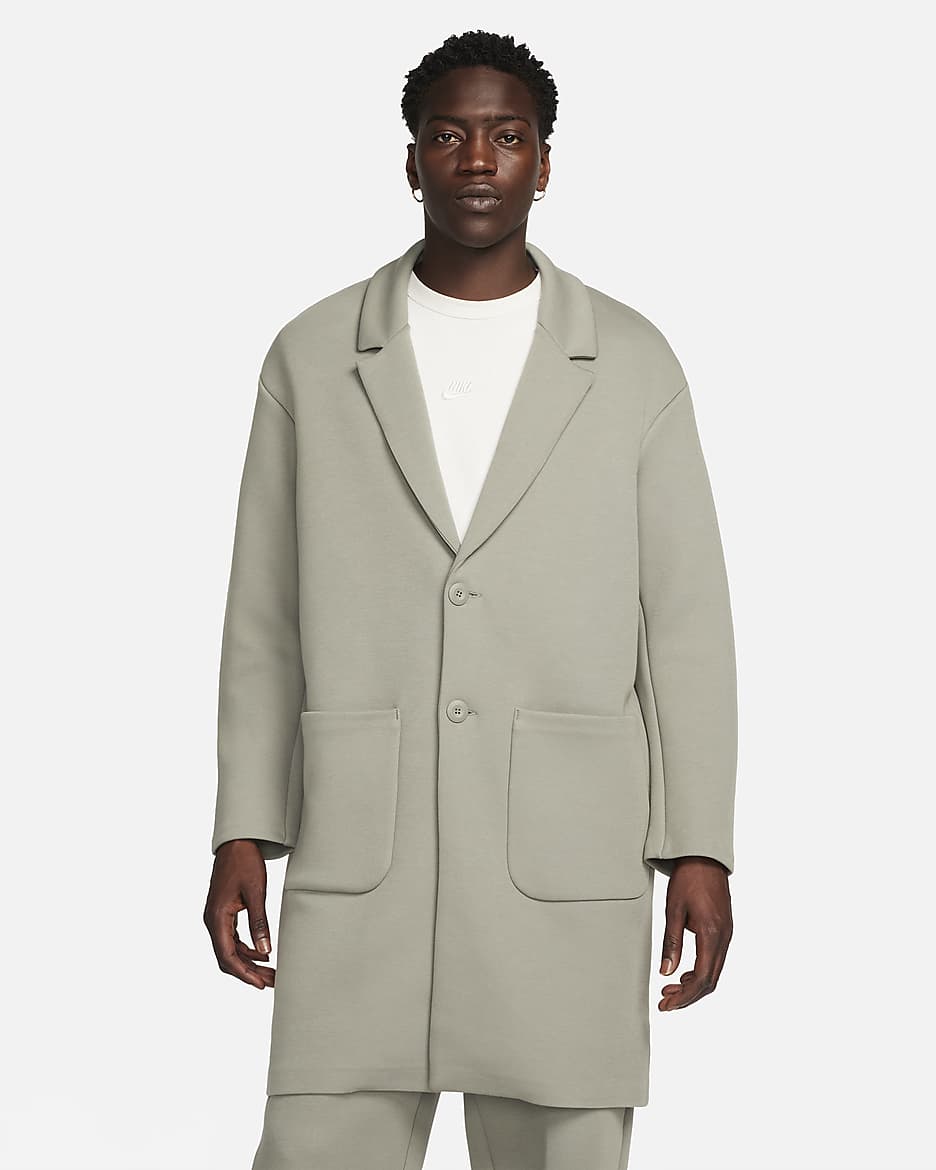 Nike Sportswear Tech Fleece Re-Imagined Men's Loose Fit Trench Coat - Dark Stucco